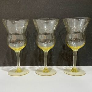 Vintage Topaz Wine Glasses
